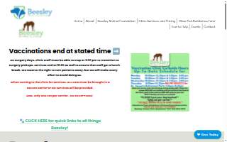 Beesley Animal Clinic website
