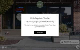 Label Restaurant website