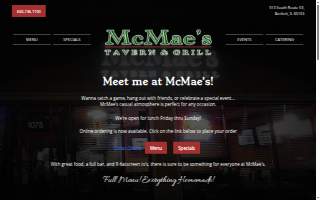 McMae's Tavern & Grill website