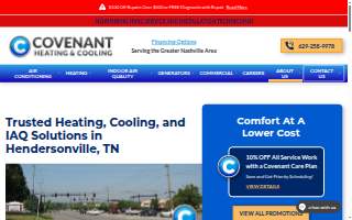 Covenant Heating and Cooling website