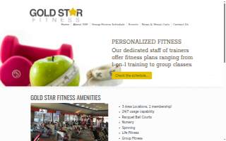 Gold Star Fitness website