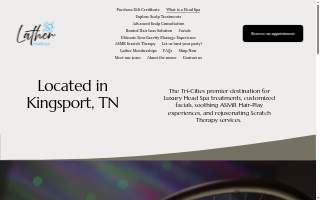 Lather Head Spa website