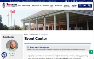 Smyrna Event Center website