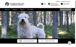 Mountainstone Veterinary Hospital website