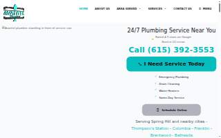 Avantel Plumber of Spring Hill TN website