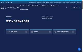 Cookeville Regional Medical Center I Main Office website