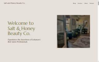 Salt and Honey Beauty Co. Lebanon website