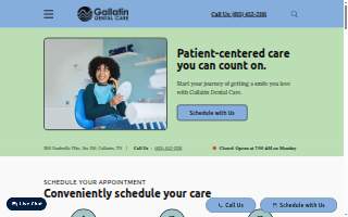 Gallatin Dental Care website