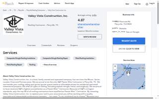 Valley Vista Construction, Inc website
