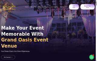 Grand Oasis Event Venue website