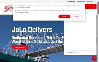 Jones Logistics website