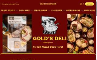 Gold's Deli website