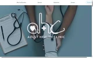 Adult Health Clinic website