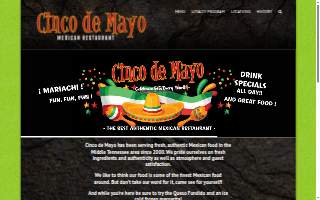 Cinco de mayo restaurant & bar website