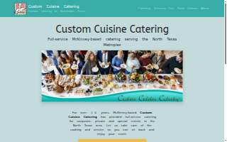 Custom Cuisine Catering website