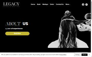 Legacy Salon & med spa website