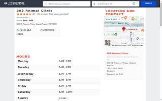 303 Animal Clinic website