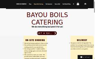 Bayou Boils & Catering website