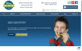 Waco Family Dentistry website