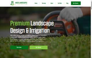 Waco Landscapes & Irrigation website