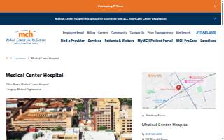 Medical Center Hospital website