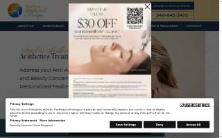 Aesthetic Salon and Spa website