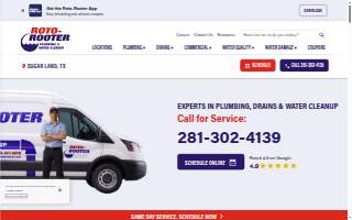 Roto-Rooter Plumbing & Water Cleanup of Sugar Land website