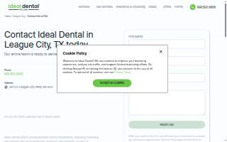 Ideal Dental League City website