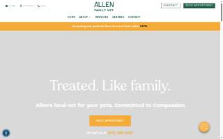 Allen Family Vet website