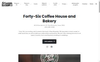 Forty Six Coffee House and Bakery website