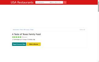 A Taste of Texas Family Food website
