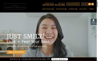 Longview Family Dental website