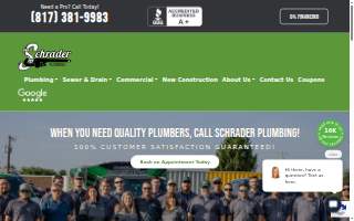 Schrader Plumbing website