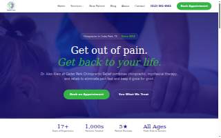 Cedar Park Chiropractic Relief website