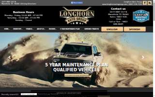 Longhorn Auto Group website