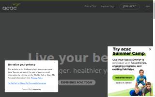 acac Fitness & Wellness Downtown website