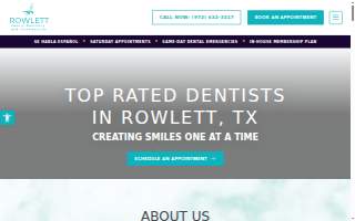 Rowlett Family Dentistry website