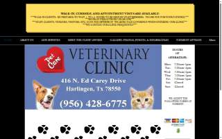 Pet Care Veterinary Clinic website