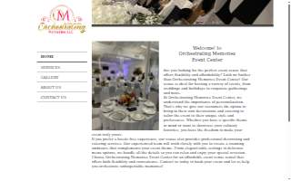Orchestrating Memories Event Center website