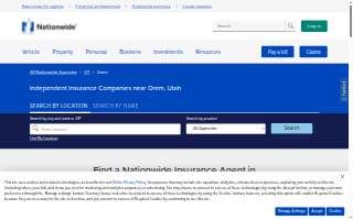 Utah Home and Auto Insurance website
