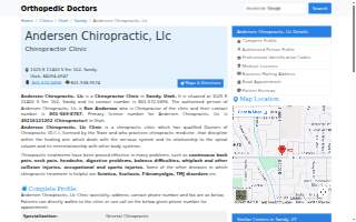 Andersen Chiropractic, LLC website