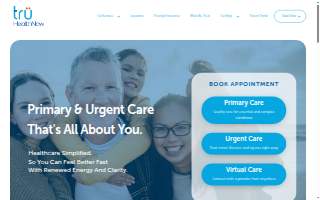 truHealthNow - Primary & Urgent Care website