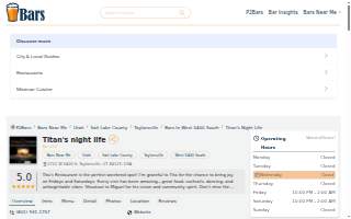 Titan's night life website