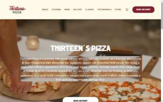 Thirteens Pizza website
