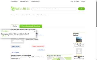 Roberts Beauty Salon website