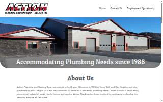 Action Plumbing, Heating, Air & Electric website