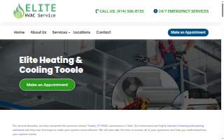 Elite Tooele Heating & Air website
