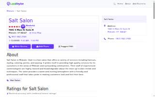 Salt Salon website