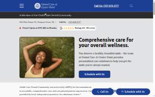 Dental Care At Oyster Point website