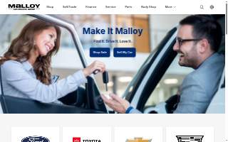 Malloy Ford of Alexandria Parts Department website